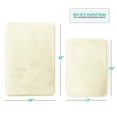 thumbnail image 3 of Set of 2 Large Clara Clark Bath Mat Bathroom Rug - Absorbent Memory Foam Bath Rugs - Non-Slip, Thick, Cozy Velvet Feel Microfiber Bathrug, Plush Shower, Toilet- Floor Bathmats Carpet - White - 20"x32", 3 of 6