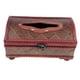 thumbnail image 1 of Caja de pañuelos de madera Vintage para el hogar, Hotel, coche, servilleta, cubierta de papel de bombeo, cuadros Tartán Zulema Cajas de madera del tejido, 1 of 8