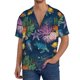 thumbnail image 1 of Fotbe Undersea Animals Camisa Estampada de Manga Corta para Hombre, Casual de Verano, Estilo Playero, Sin Arrugas-X-Large, 1 of 5