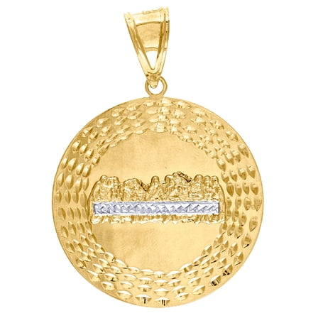 10k Gold Two-tone Dc Mens Last Supper Height 52.4mm X Width 36.6mm Religious Charm Pendant Necklace for Men