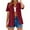 Wine, variant on Cardigan Sweaters for Women Women's Casual Breasted Cardigan Shirt Short Sleeved Rollbacks Wine M