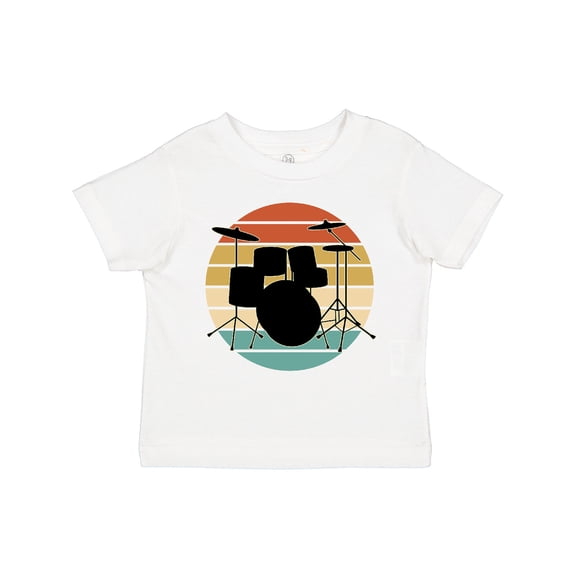 Inktastic Drum Set Retro Drummer Sunset Boys or Girls Toddler T-Shirt