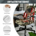 thumbnail image 3 of HELLHERO American Flag Deer Print Office Chair Cover Set Standard Size, Decorative Protective Computer Chair Cover with Armrest Covers, Home Office Decor, 3 of 6