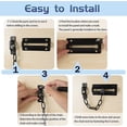 thumbnail image 4 of Cerradura de cadena para puerta, paquete de 2 cerraduras de puerta de acero inoxidable con 12 tornillos, cerraduras de cadena engrosadas de primera calidad y resistentes para puerta interior, pes, 4 of 5