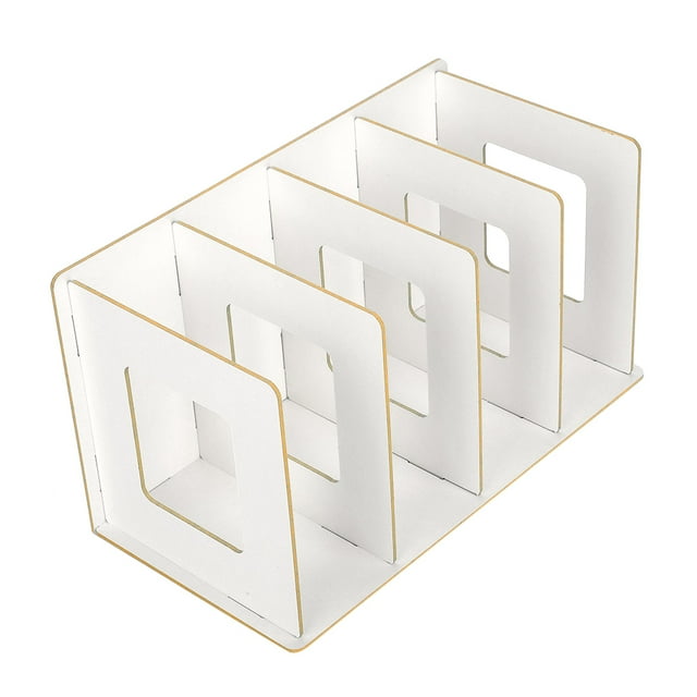 Fdit Bookshelf,Desktop Bookshelf,Wooden DIY Desktop Bookshelf Rack Books DVD Storage Magazine Holder for Students Kids Adult