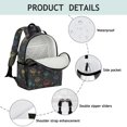 thumbnail image 4 of Mushroom and Dots Black Pattern Cute School Backpack Bag for School with Padded Back and Adjustable Shoulder Straps 15.25"x11.5"x5.25", 4 of 5