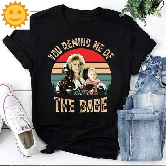 You Remind Me Of The Babe Vintage T-Shirt, Labyrinth Shirt, Jareth Shirt, 80s Movie Shirt, Fantasy Movie Shirt, Mystery Movie Shirt