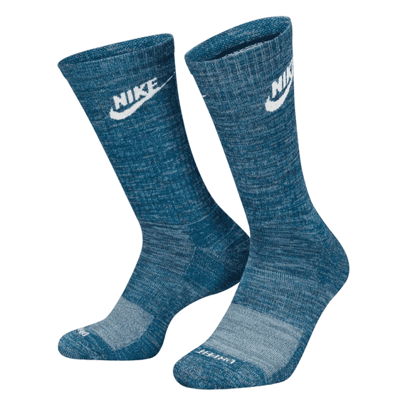 Nike Everyday Plus Cushioned Crew Socks (Marina White) Men 8-12 / Women 10-13