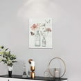 thumbnail image 3 of Floral Bathroom Wall Art Rustic Vase Flower Butterfly Pictures Wall Decor Farmhouse Country Flower Botanical Canvas Prints Painting Modern Home Framed Artwork for Restroom Bedroom 12"x16", 3 of 6