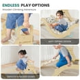 thumbnail image 4 of BlueWood Foldable Wooden Climbing Pikler Triangle Set 8-in-1 Indoor Jungle Gym for Kids, 4 of 9