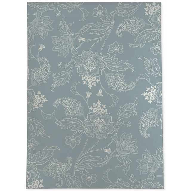 JACOBEAN FLORAL BLUE Area Rug By Kavka Designs