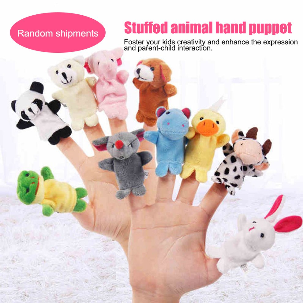 plush animal hand puppets