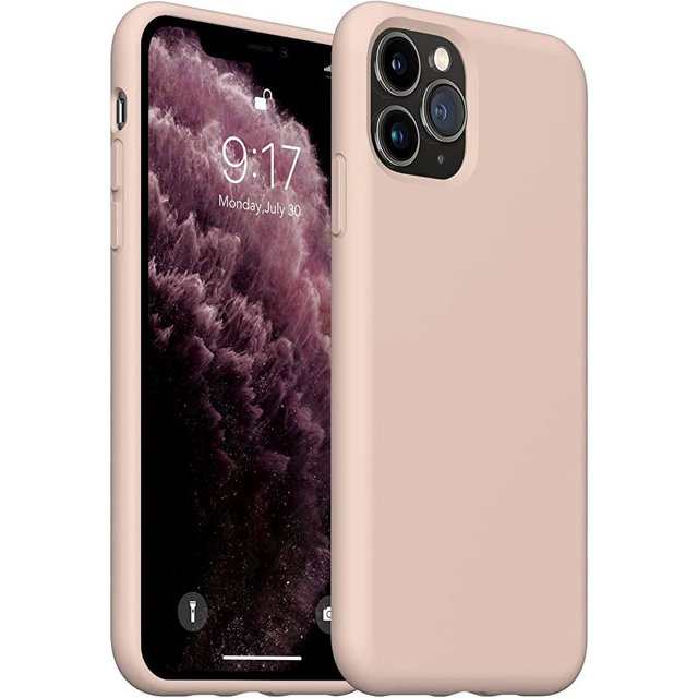 Entronix Funda de Silicona para iPhone 11 Pro, Suave Al Tacto, Antiarañazos y Antigolpes, Color Rosa