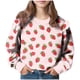 thumbnail image 2 of Vestido de verano para niña con estampado de flores de Pascua, manga corta, bolsillos con volantes y cuello redondo, top de poliéster, 2 of 5