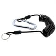 thumbnail image 2 of BLACK - 6 Foot Trailer Breakaway Cable Coiled Safety Cables For RV Emergency, 2 of 4