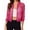 Rose red, variant on Women's Crop Mesh Sheer Bomber Jackets Lightweight Long Sleeve Zip Up Jacket Outwear