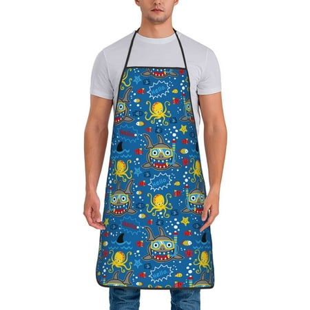

Tideii Animals1 for Tie-up Apron Unisex Waterproof and Stain-Resistant Bib Apron for Kitchen Garden Painting