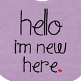thumbnail image 4 of Inktastic Hello, I'm New Here. Boys or Girls Baby Bib, 4 of 4