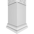 thumbnail image 5 of Ekena Millwork 12"W x 9'H Craftsman Classic Square Non-Tapered Mosaic Fretwork Column w/ Prairie Capital & Prairie Base, 5 of 8