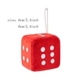 thumbnail image 2 of Fuzzy Plush Dice for Car Mirror, Soft Plush Dots - Cute Game Prop Decorative Pendant for Car Interior Hanging Ornament Decoration, 2 of 6