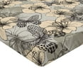 thumbnail image 4 of Ambesonne Hibiscus Themed Fitted Sheet, Neutral Butterfly, Queen Size, Cream Charcoal Grey, 4 of 5
