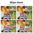 thumbnail image 4 of JEUXUS  Pineapples Round Table cover Tropical Palm Leaves Flowers Elastic Edged Polyester Fitted Table Cover Water Proof Table Cloth, 4 of 7