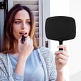 thumbnail image 4 of Large Handheld Mirror, Premium Hand Mirror with Handle 18.5x15cm/7.1x5.9inch Handheld Mirror Square Handheld Makeup Mirror with Handle for Barber Hairdressing, 4 of 5