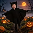 thumbnail image 2 of Ruyang Kids Boys Girls Hooded Jumpsuit Bat Wing Zip Up Halloween Outfit Fall Holiday Party Dress Up Clothing 3-14 Years, 2 of 9