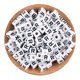 thumbnail image 3 of 20/50/100 piezas de 10 x 10 mm de cuentas acrílicas con letras blancas cuadradas, cuentas espaciadoras sueltas con forma de cubo AZ para hacer joyas, accesorios de bricolaje, 3 of 5