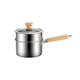 thumbnail image 5 of Cacerola con tapa Cacerola de acero inoxidable Olla para leche Olla de mango largo Olla para cocinar Olla para sopa para hoteles Senderismo Interior y 16 cm, 5 of 9