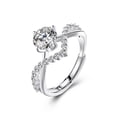 thumbnail image 5 of Anillo de pareja de corona para el amor, anillo de circonita de 1 quilate de cuatro garras, un par de anillos de boda para hombres y mujeres, anillo abierto de corona, 5 of 5