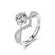 thumbnail image 5 of Anillo de pareja de corona para el amor, anillo de circonita de 1 quilate de cuatro garras, un par de anillos de boda para hombres y mujeres, anillo abierto de corona, 5 of 5