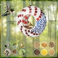 thumbnail image 3 of Hanging Glass Bird Feeder - Patriotic, 3 of 7