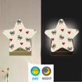 thumbnail image 4 of Star Night Light Auto On/Off Plug-in Wall Light with Light Sensor Warm White LED for Home Party Ribbons and Hearts Pattern, 4 of 6