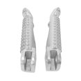 thumbnail image 3 of Pédales, Argent Haute Résistance Confortable Anti Glissement Fer Chevilles Arrière pour Moto, 3 of 8