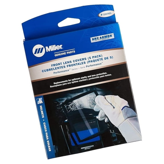 Genuine Miller Front Lens Cover, 4-1/2 x 5 in, Pk5 231921
