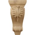 thumbnail image 2 of Ekena Millwork 3 3/4"W x 4 3/8"D x 8 1/2"H Medium Fig Leaf Corbel, Cherry, 2 of 4