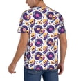 thumbnail image 2 of Rateoe record rock Skull star Pattern Men’s Baseball Short Sleeve Polo Shirt, Midweight Men's Shirt Golf Shirt Polo Shirts Quick Dry Short-X-Large, 2 of 7