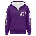 thumbnail image 5 of FUZHIQ Women's Half Zip Football Graphic Hoodid Sweatshirt, Long Sleeve Casual Pullover with Pocket, Fall Game Day Top for Football Fans, 5 of 5