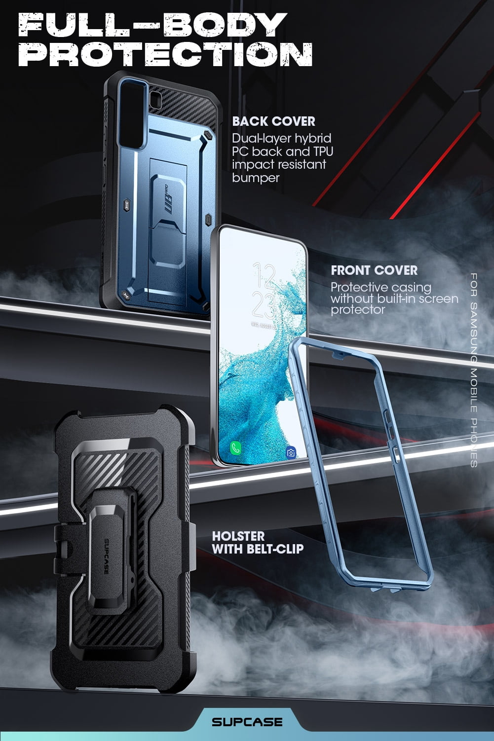 SUPCASE Unicorn Beetle Pro Series Case Designed for Samsung Galaxy S21 Plus 5G (2021 Release), Full-Body Dual Layer Rugged Holster & Kickstand Case Without Built-in Screen Protector (Tilt)