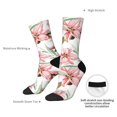 thumbnail image 6 of Honeii Lilies Flowers Print Adult Socks,Crew Socks,Casual Calf Socks,Daily Wear Socks for Men & Women, Perfect for Sports, Casual and Everyday Use, 6 of 6