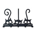 thumbnail image 2 of Cute Cat Shaped Metal Wall Hooks, 5 Hooks Animation Cat Key Stand, Wall Mount Storage Organizer for Entryway, Hallway, Living Room Home Decoration, 2 of 6