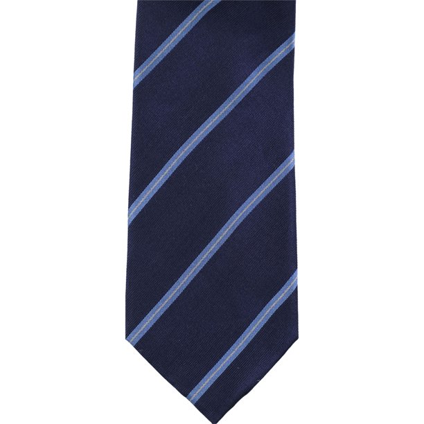 Alfani - Corbata de seda a rayas para hombre, azul, talla única