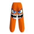 thumbnail image 2 of Casual Pants for Men with Smiling Face Print, Loose Fit Mid Waist Elastic Drawstring for Outdoor Vacation and Home, 2 of 5