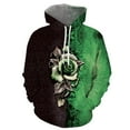 thumbnail image 4 of Women Hoodies Women's Hoodie Rose Printing Loose Casual Fashion Long Sleeve Sweatshirt Tops, 4 of 5