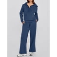 thumbnail image 2 of MOSHU 2 Piece Womens Outfits Sets Half Zipper Oversized Sweatshirts and Drawstring Sweatpants with Pockets Fall Trendy Tracksuits, 2 of 9
