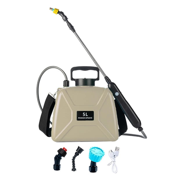 Rociador eléctrico multifuncional para césped, botella rociadora para riego, para limpieza de autos. Amarillo arena