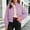Purple, variant on Hueook Plaid Jacket for Women Stand Collar Zip Up Coat with Pockets Checkered Casual Long Sleeve Bomber Jacket Blue L
