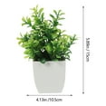 Eease 4pcs Mini Faux Plastic Greenery, Indoor Decorative Potted Plants
