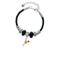 thumbnail image 2 of Delight Jewelry Silvertone 3-D Yellow Tropical Drink Granddaughter Celtic Knot Leather Bead Bracelet, 7"+2" Extender, 2 of 4